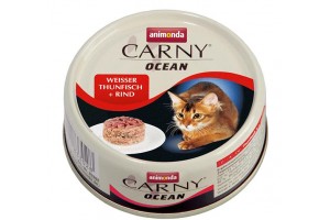 کنسرو ماهی تن و گوشت گاو CARNY OCEAN مخصوص گربه بالغ/ 80 گرمی